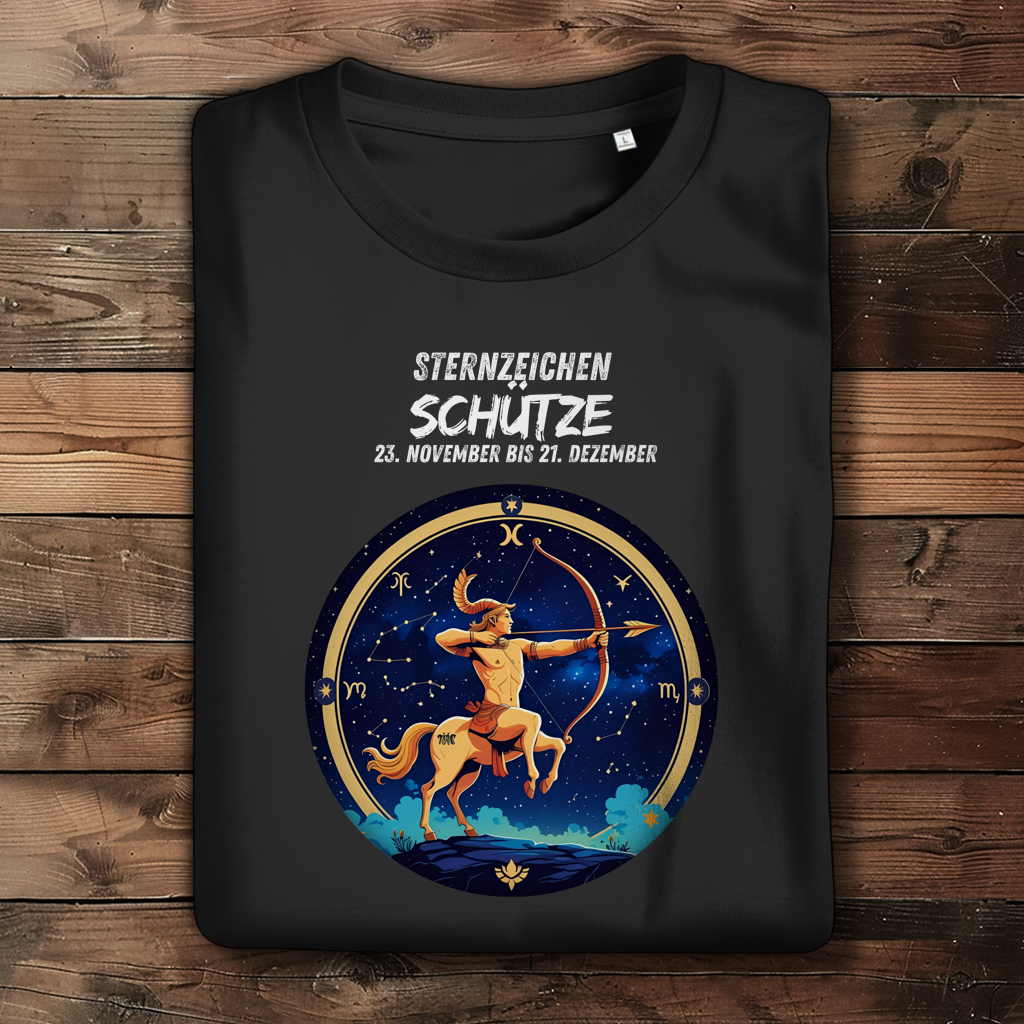 Damen Premium Bio T-Shirt ,mit Sternzeichen Motiv: Schütze