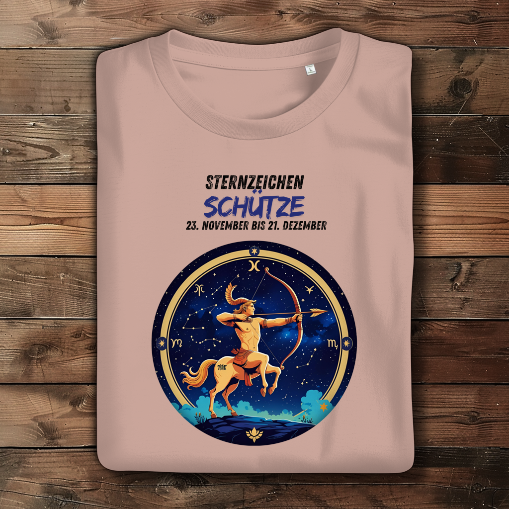 Damen Premium Bio T-Shirt ,mit Sternzeichen Motiv: Schütze