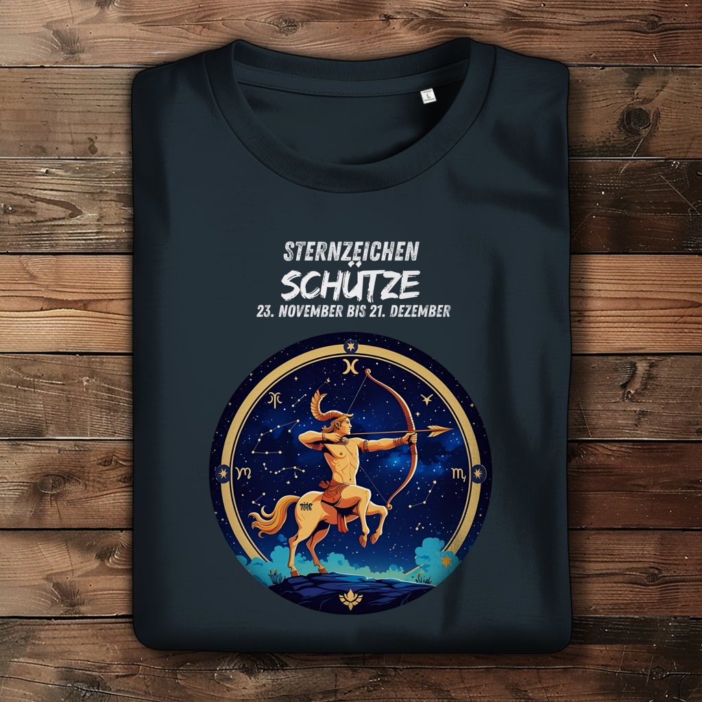 Damen Premium Bio T-Shirt ,mit Sternzeichen Motiv: Schütze