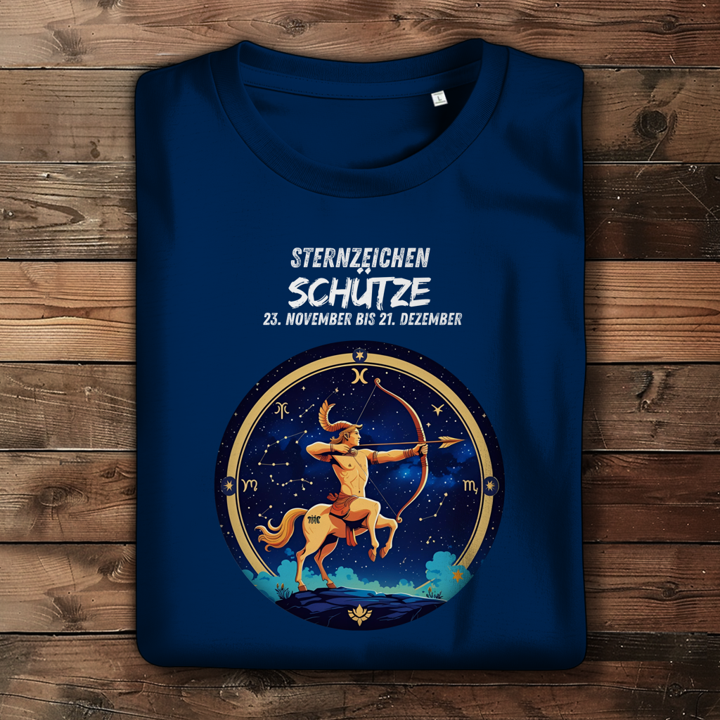 Damen Premium Bio T-Shirt ,mit Sternzeichen Motiv: Schütze