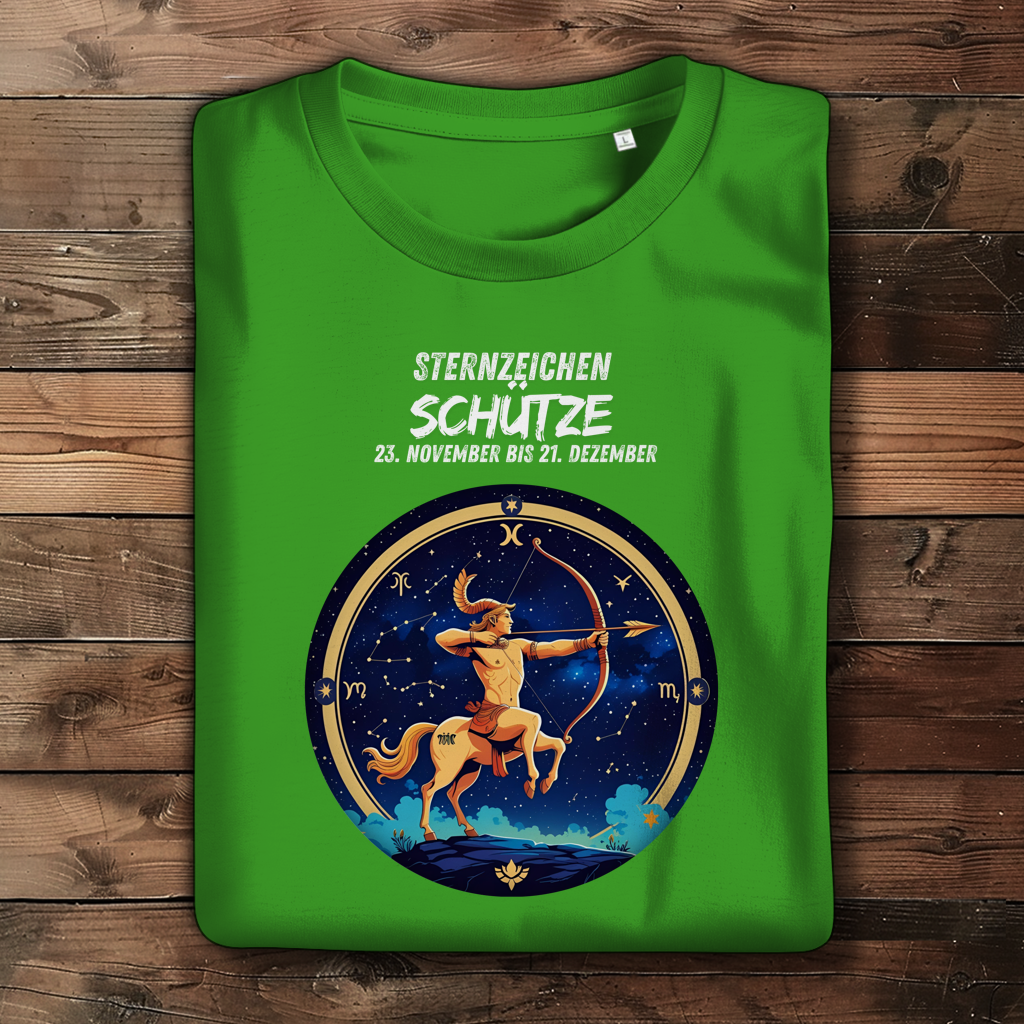 Damen Premium Bio T-Shirt ,mit Sternzeichen Motiv: Schütze