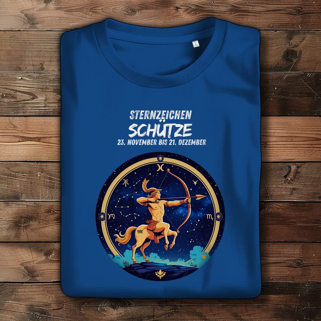 Damen Premium Bio T-Shirt ,mit Sternzeichen Motiv: Schütze