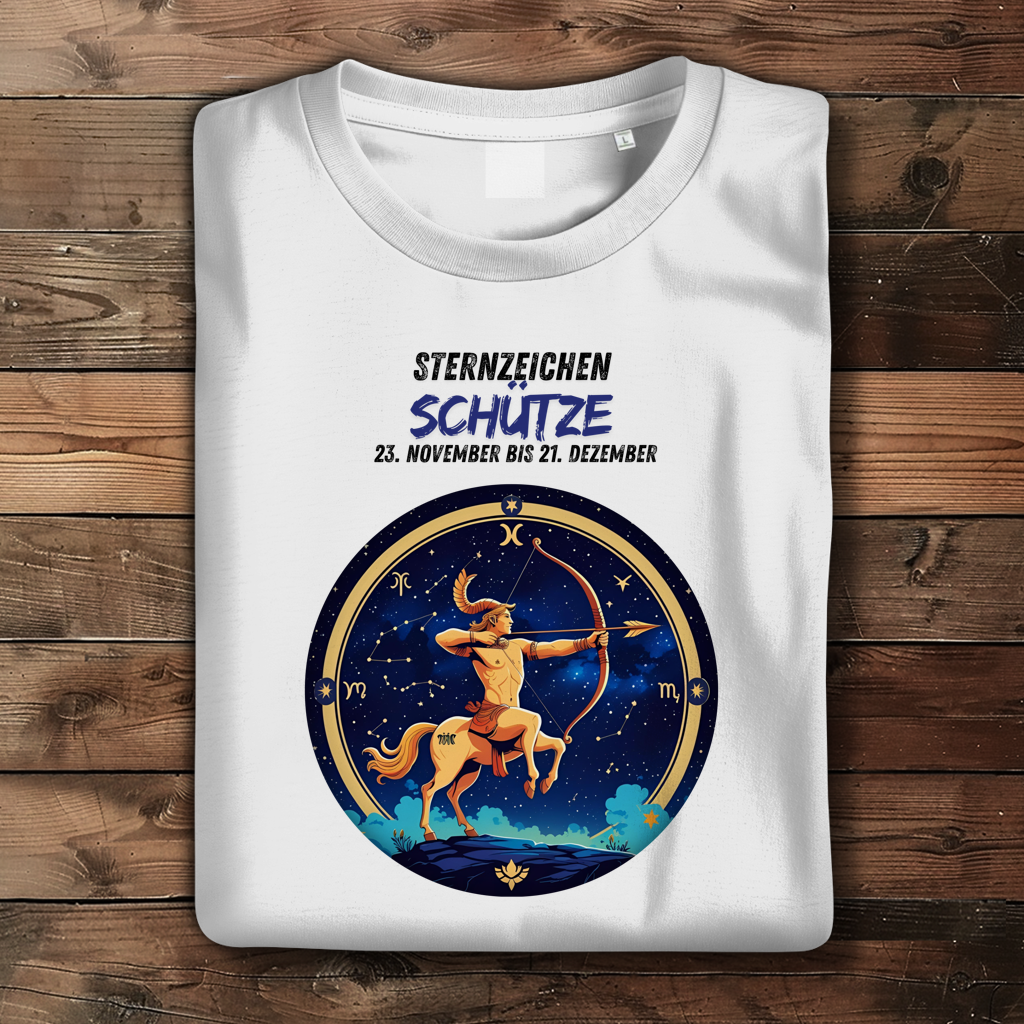Damen Premium Bio T-Shirt ,mit Sternzeichen Motiv: Schütze