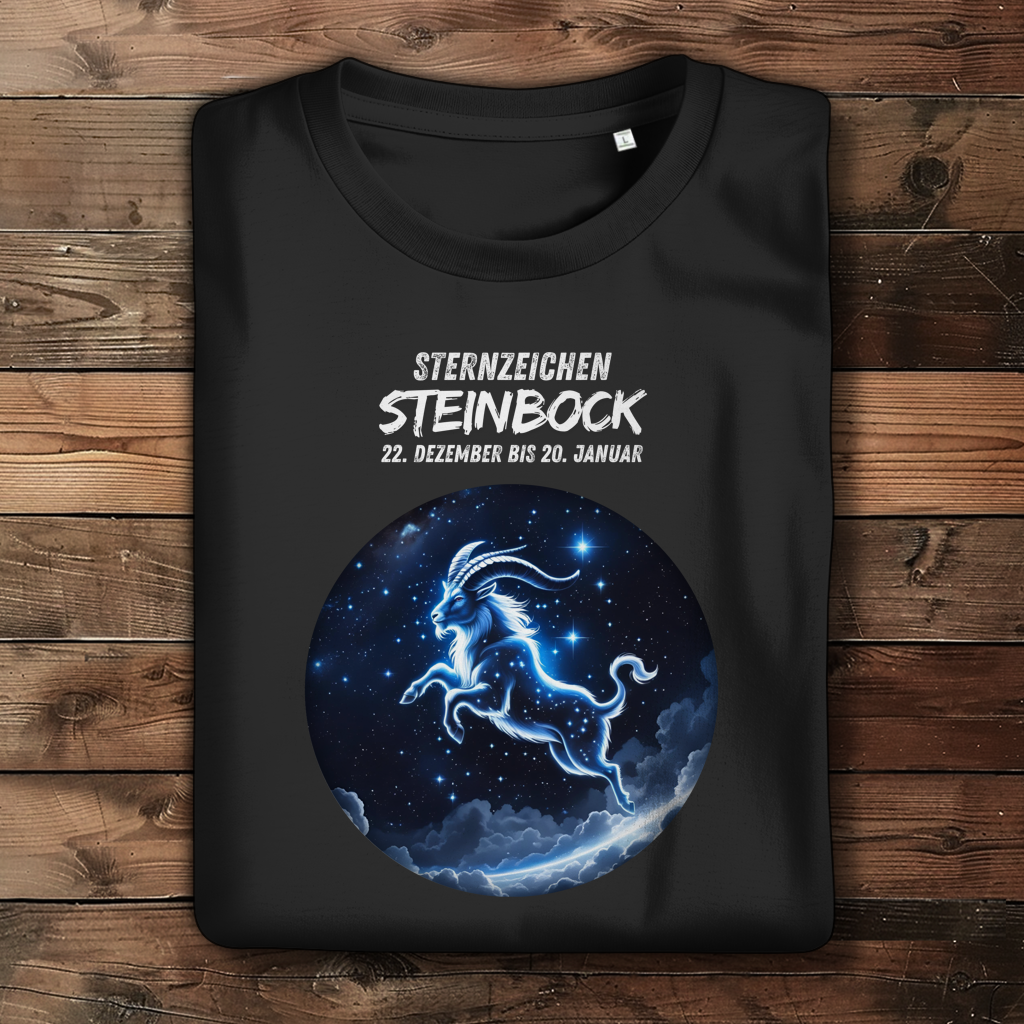 Damen Premium Bio T-Shirt ,mit Sternzeichen Motiv: Steinbock