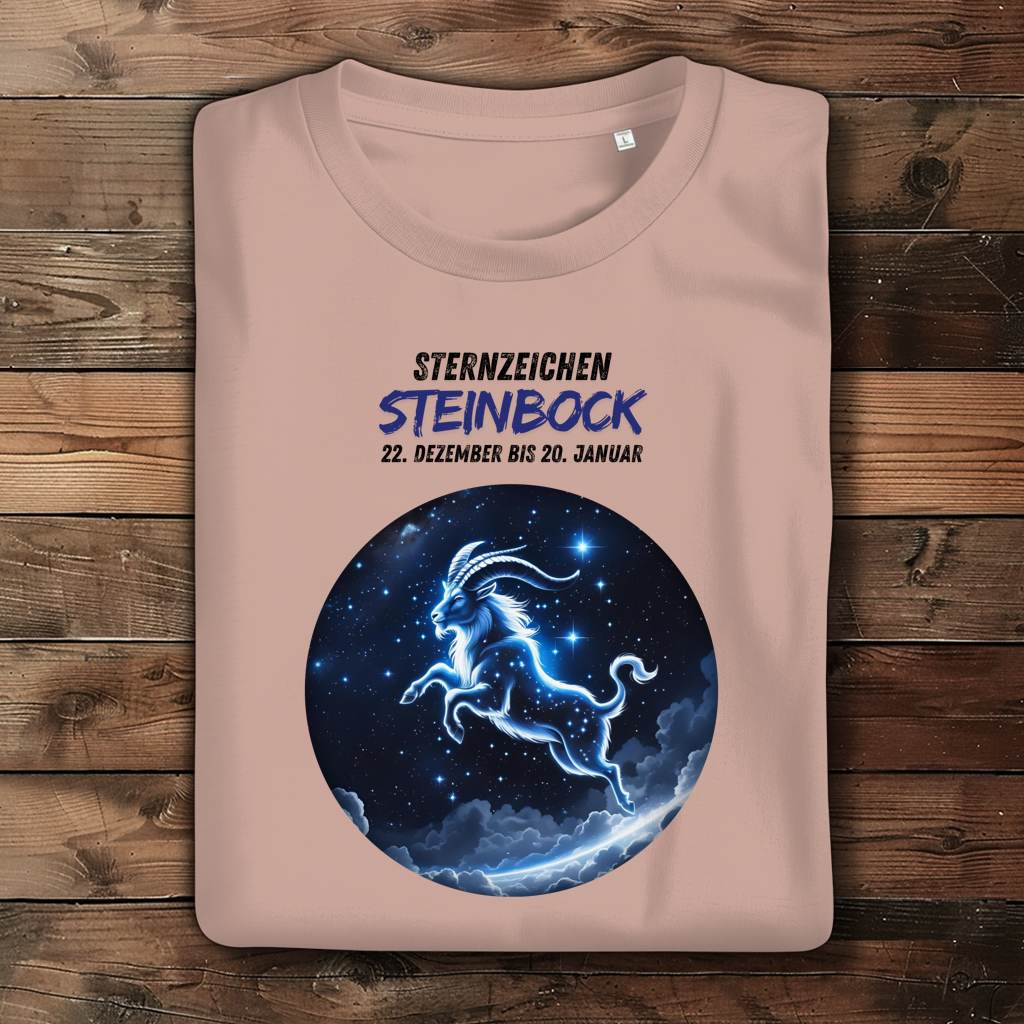 Damen Premium Bio T-Shirt ,mit Sternzeichen Motiv: Steinbock