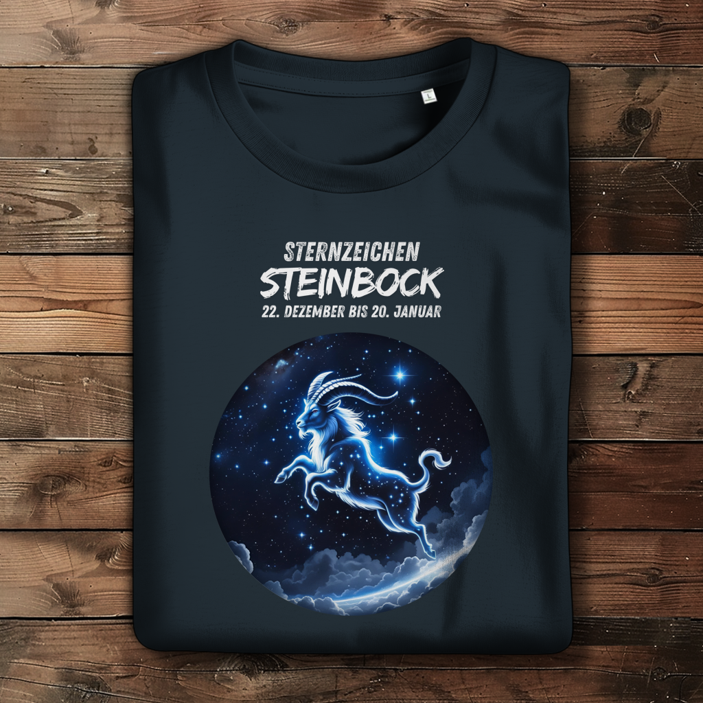 Damen Premium Bio T-Shirt ,mit Sternzeichen Motiv: Steinbock