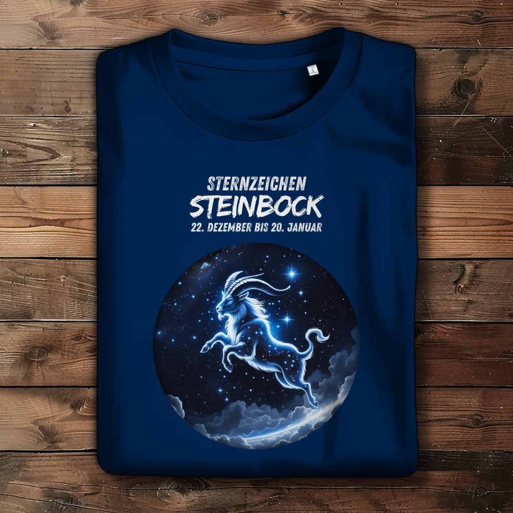 Damen Premium Bio T-Shirt ,mit Sternzeichen Motiv: Steinbock