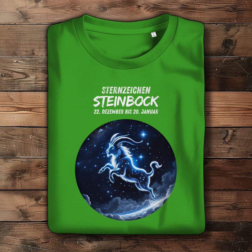 Damen Premium Bio T-Shirt ,mit Sternzeichen Motiv: Steinbock