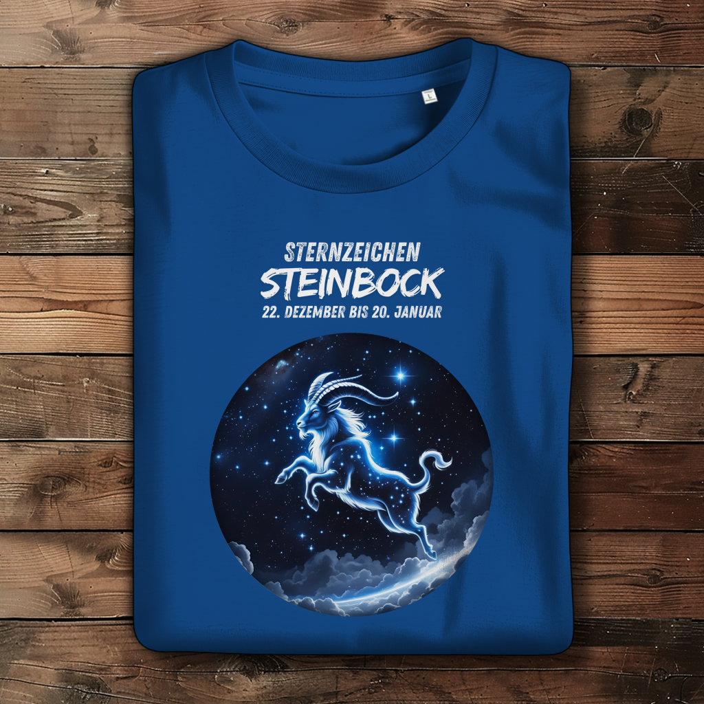 Damen Premium Bio T-Shirt ,mit Sternzeichen Motiv: Steinbock