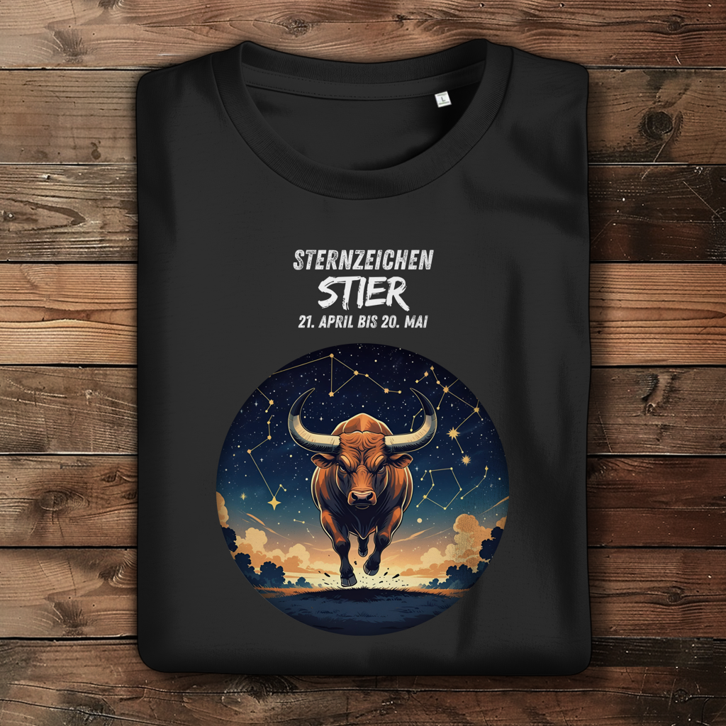 Damen Premium Bio T-Shirt ,mit Sternzeichen Motiv: Stier