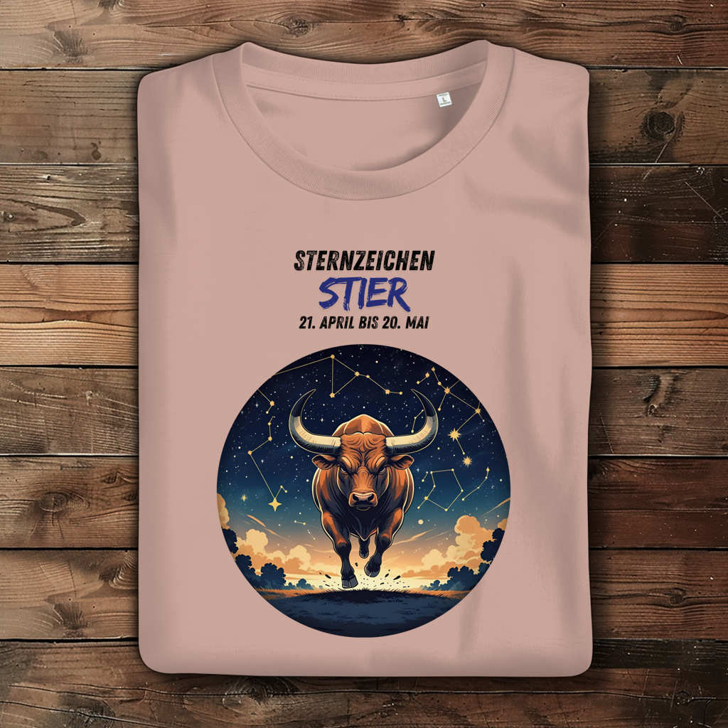 Damen Premium Bio T-Shirt ,mit Sternzeichen Motiv: Stier