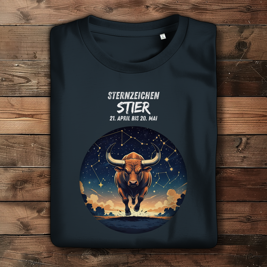 Damen Premium Bio T-Shirt ,mit Sternzeichen Motiv: Stier