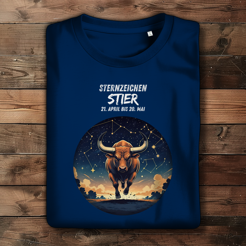 Damen Premium Bio T-Shirt ,mit Sternzeichen Motiv: Stier