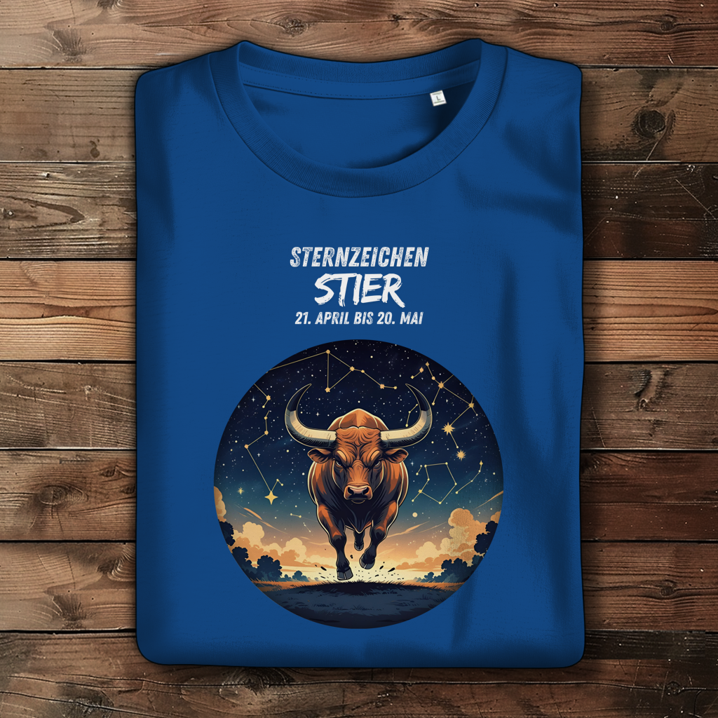 Damen Premium Bio T-Shirt ,mit Sternzeichen Motiv: Stier