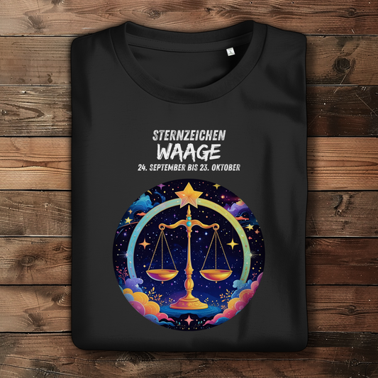 Damen Premium Bio T-Shirt ,mit Sternzeichen Motiv: Waage