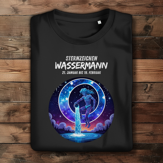 Damen Premium Bio T-Shirt ,mit Sternzeichen Motiv: Wassermann
