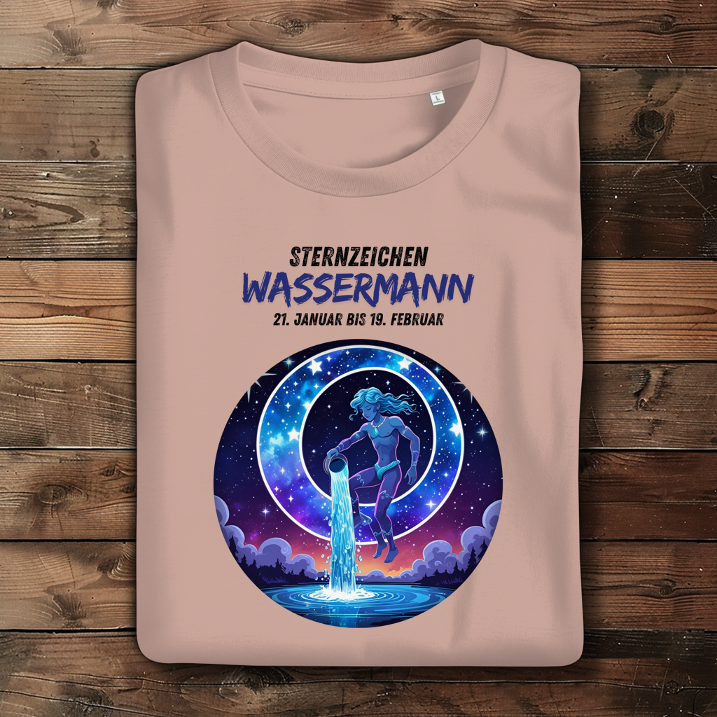 Damen Premium Bio T-Shirt ,mit Sternzeichen Motiv: Wassermann