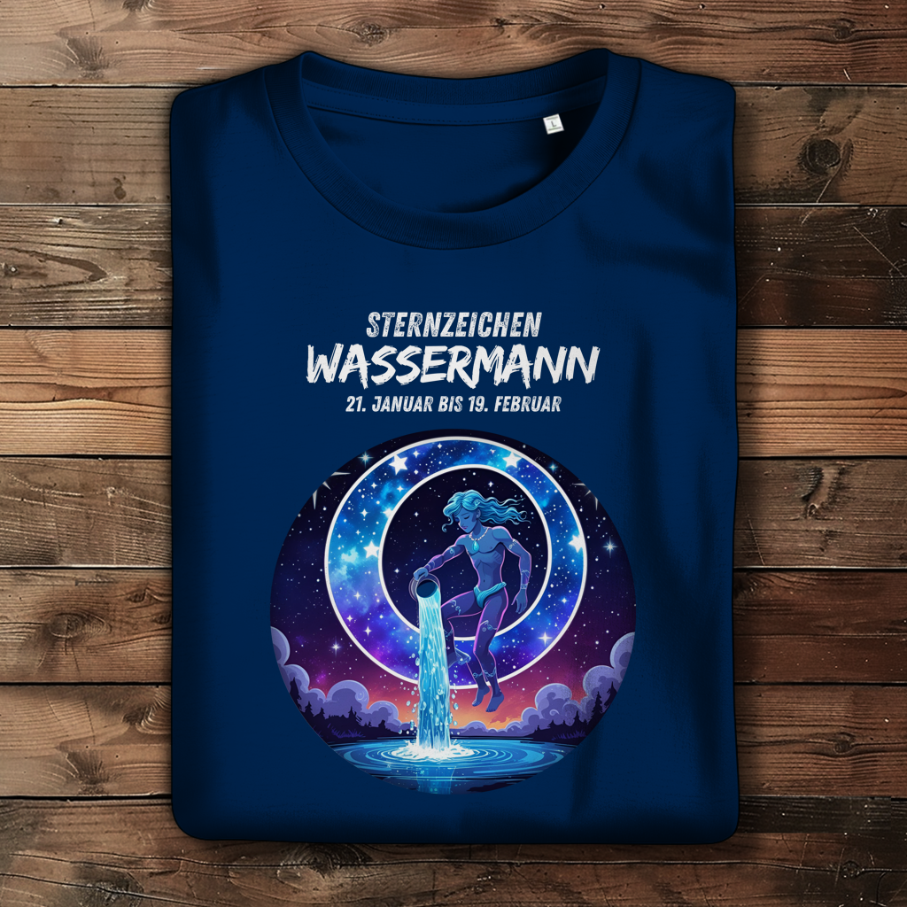 Damen Premium Bio T-Shirt ,mit Sternzeichen Motiv: Wassermann