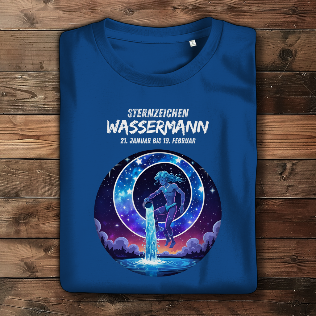 Damen Premium Bio T-Shirt ,mit Sternzeichen Motiv: Wassermann
