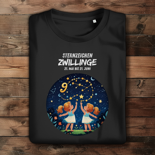 Damen Premium Bio T-Shirt ,mit Sternzeichen Motiv: Zwillinge