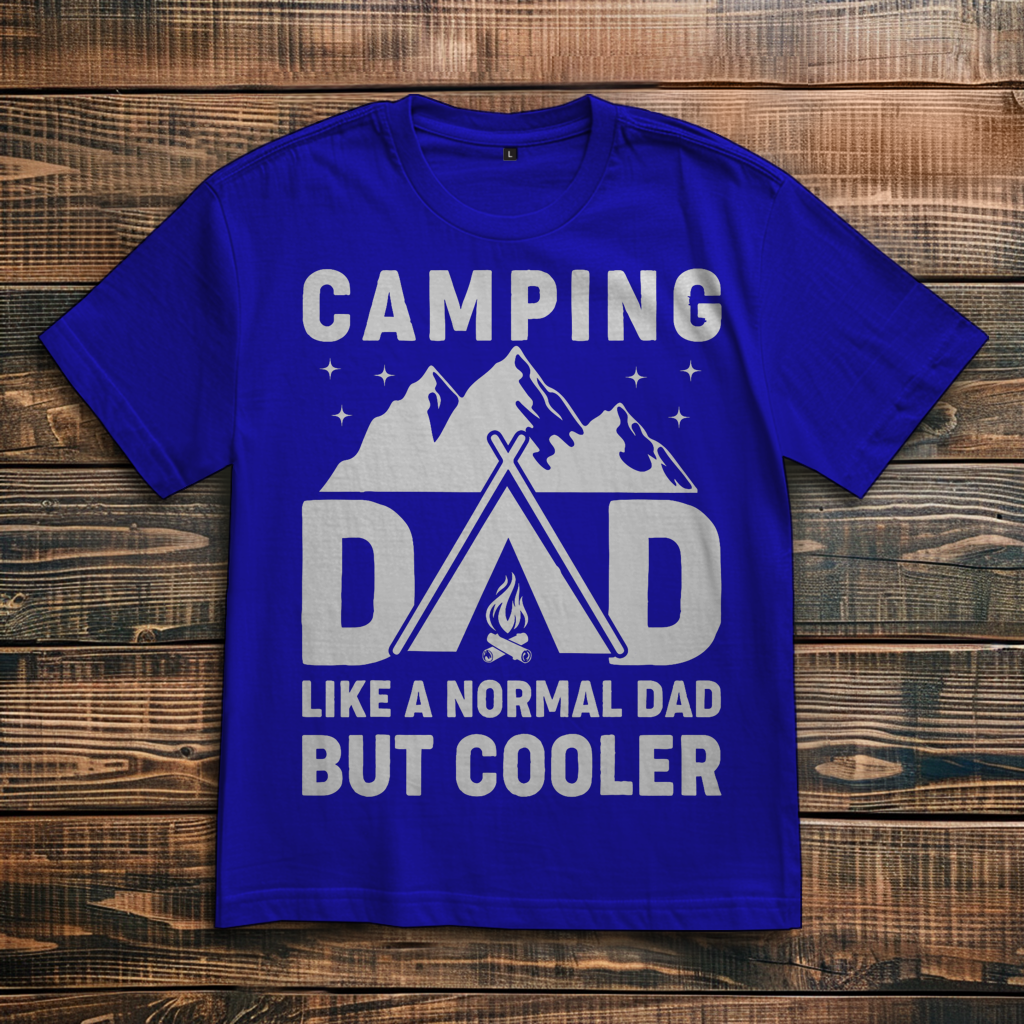 Oversize T-Shirt mit Motiv: Camping Dad