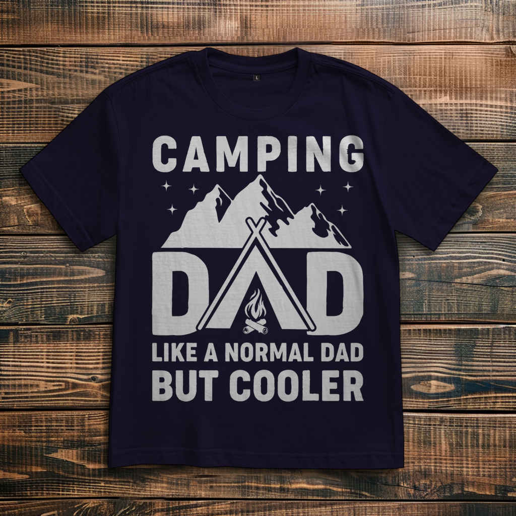 Oversize T-Shirt mit Motiv: Camping Dad
