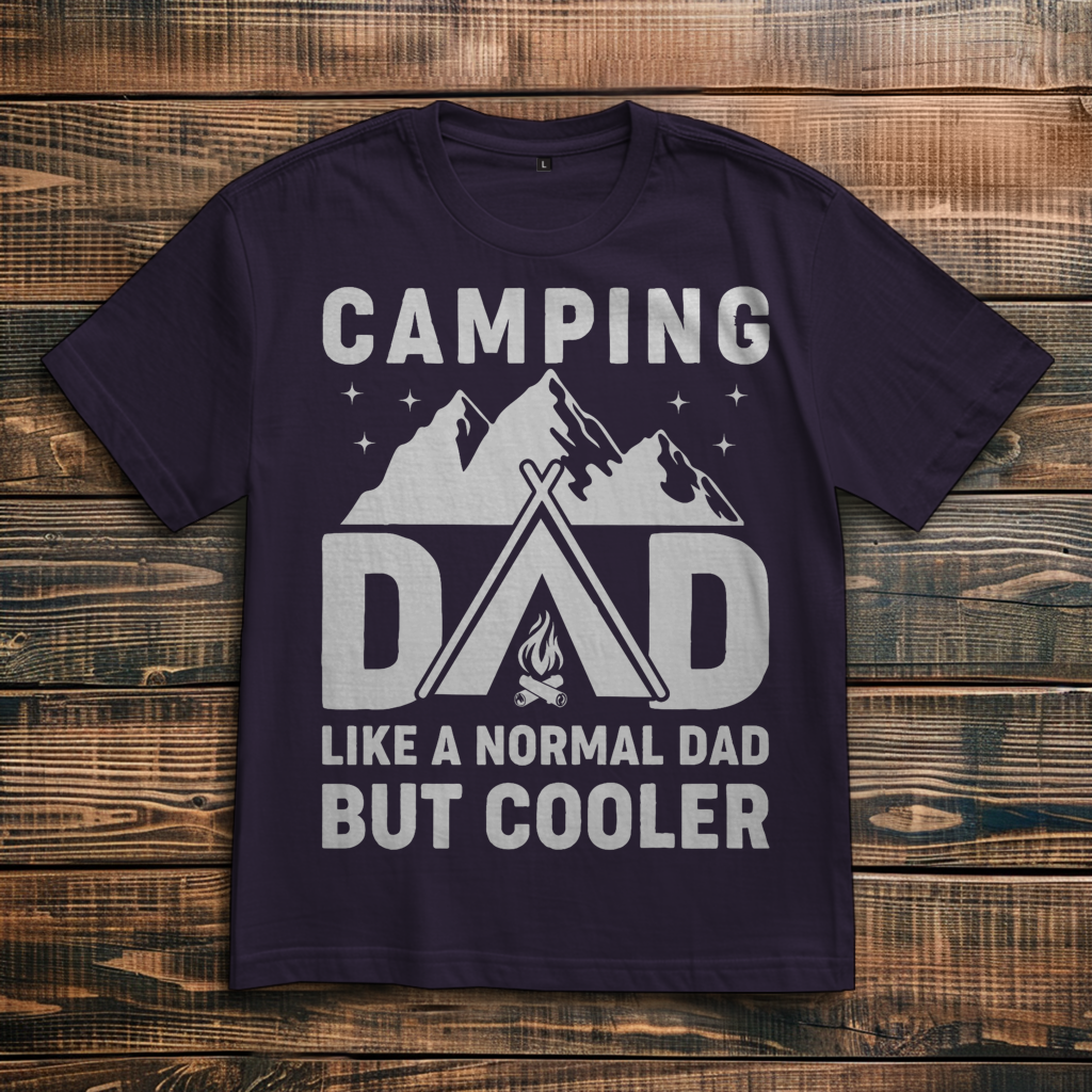 Oversize T-Shirt mit Motiv: Camping Dad