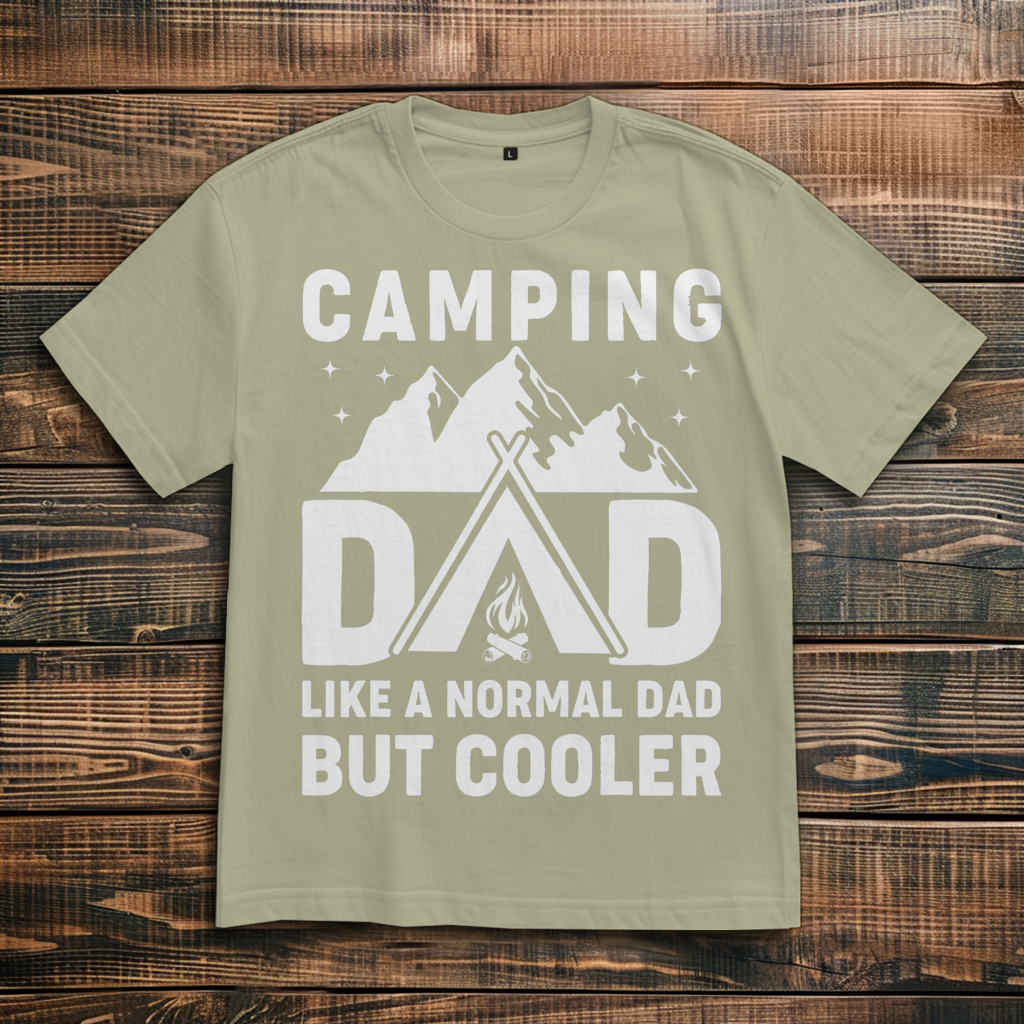 Oversize T-Shirt mit Motiv: Camping Dad