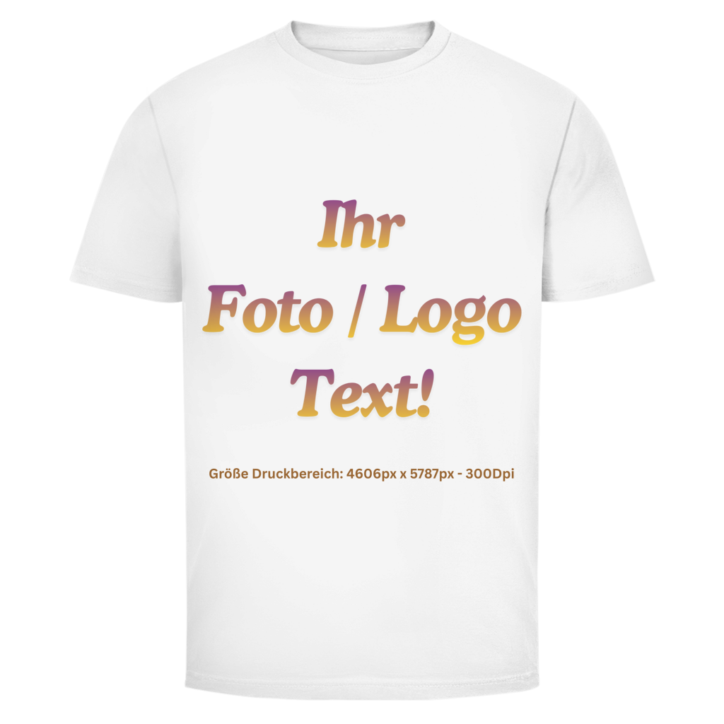 Herren T-Shirt mit ihrem Foto / Text