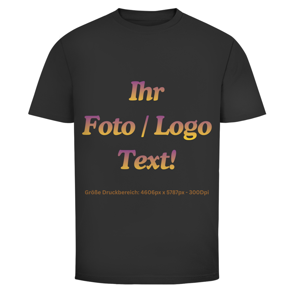 Herren T-Shirt mit ihrem Foto / Text