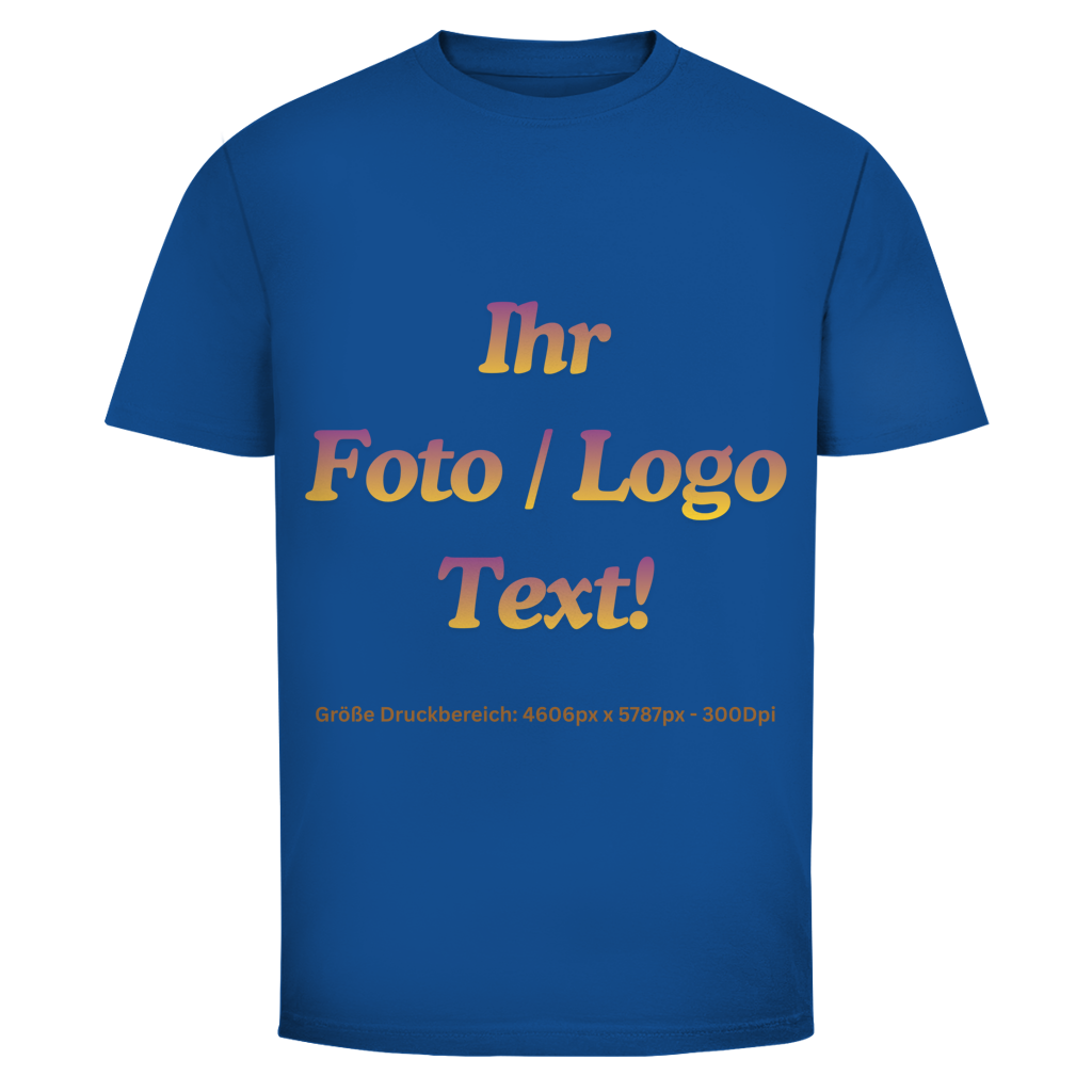 Herren T-Shirt mit ihrem Foto / Text