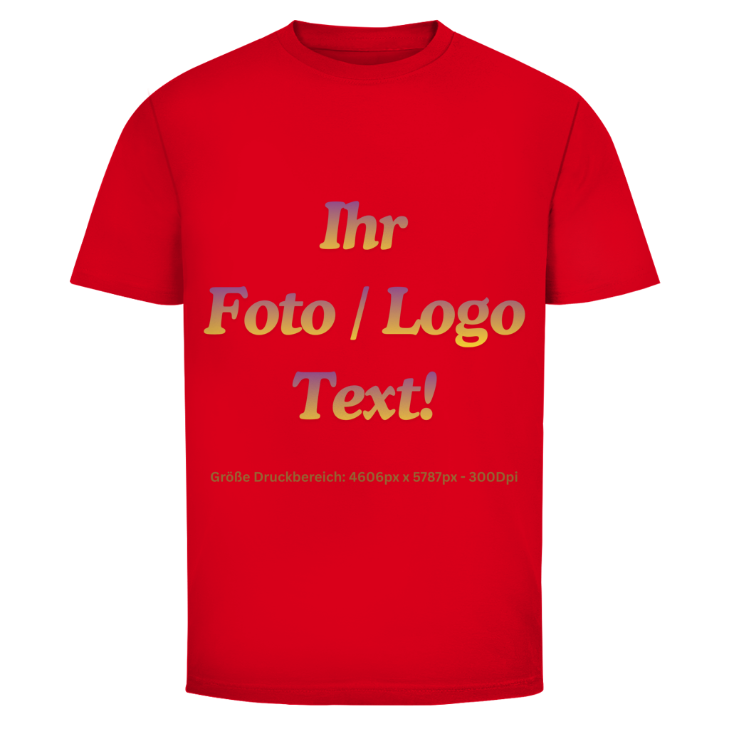 Herren T-Shirt mit ihrem Foto / Text