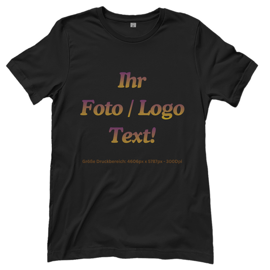 Damen T-Shirt mit ihrem Foto / Text