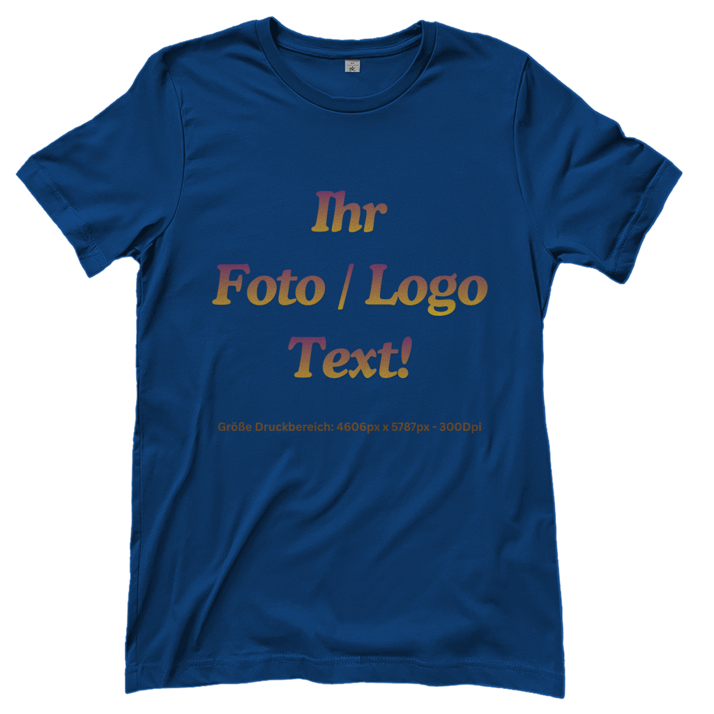 Damen T-Shirt mit ihrem Foto / Text