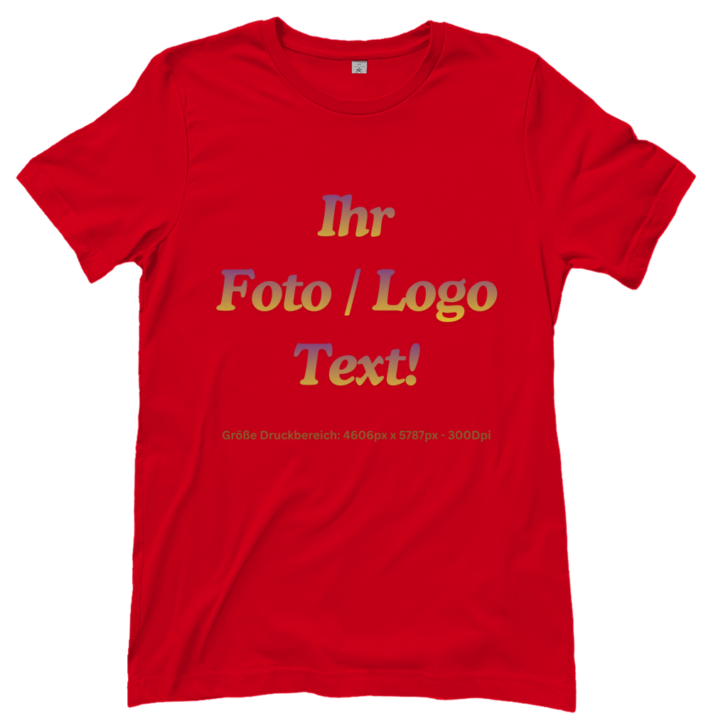 Damen T-Shirt mit ihrem Foto / Text