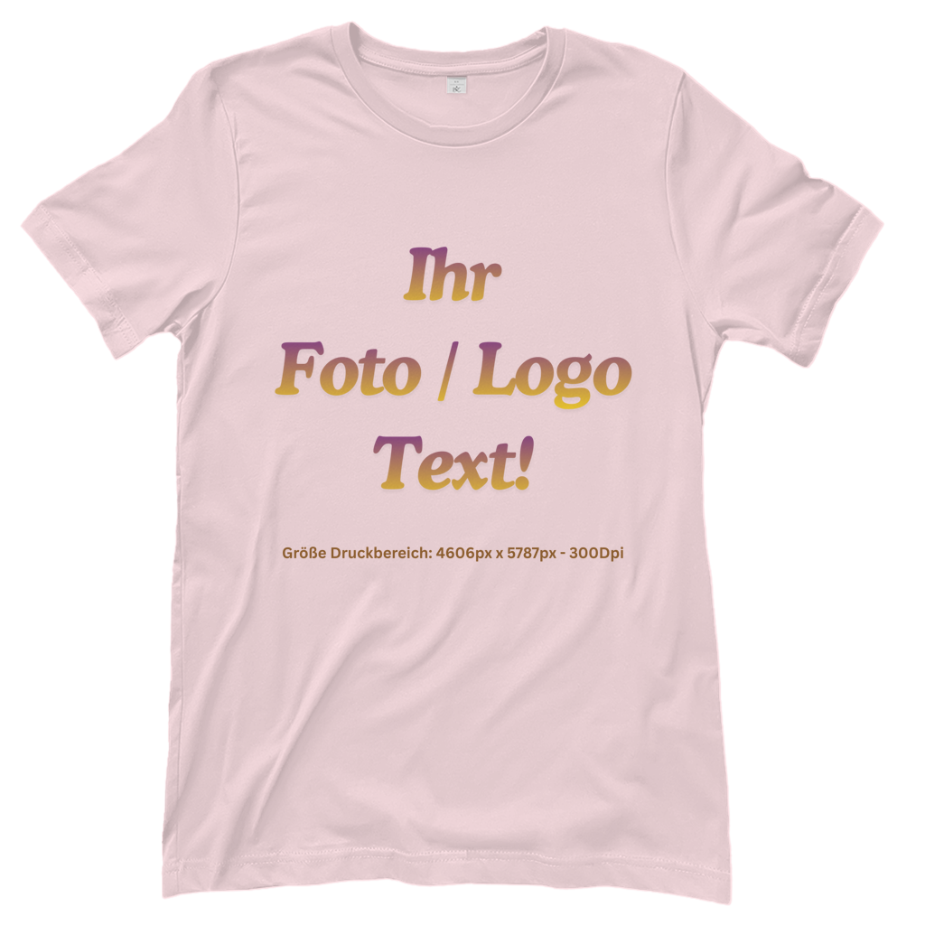 Damen T-Shirt mit ihrem Foto / Text
