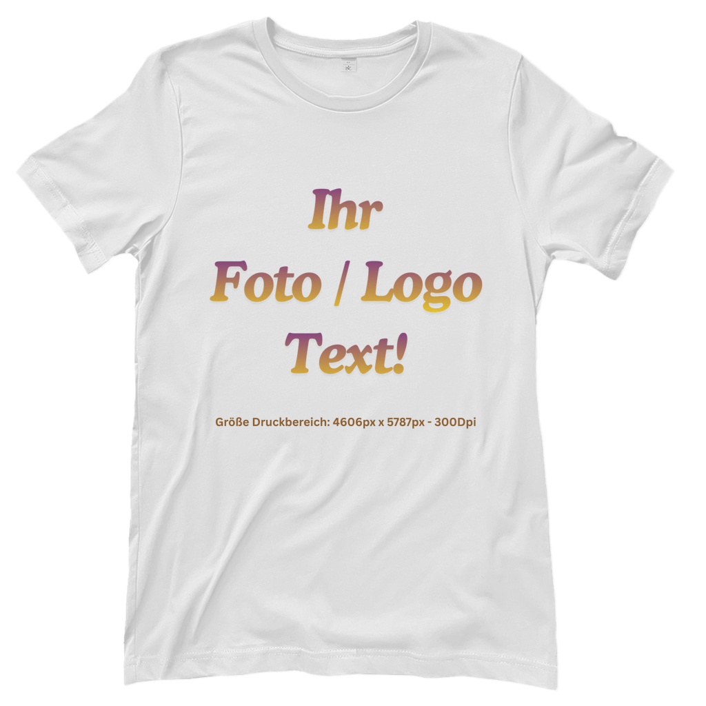 Damen T-Shirt mit ihrem Foto / Text
