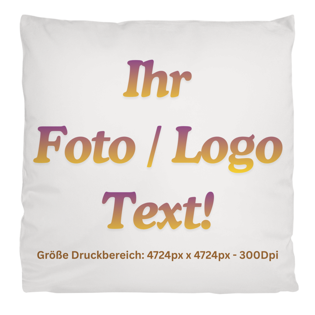 Kopfkissen flauschig mit ihrem Foto / Text