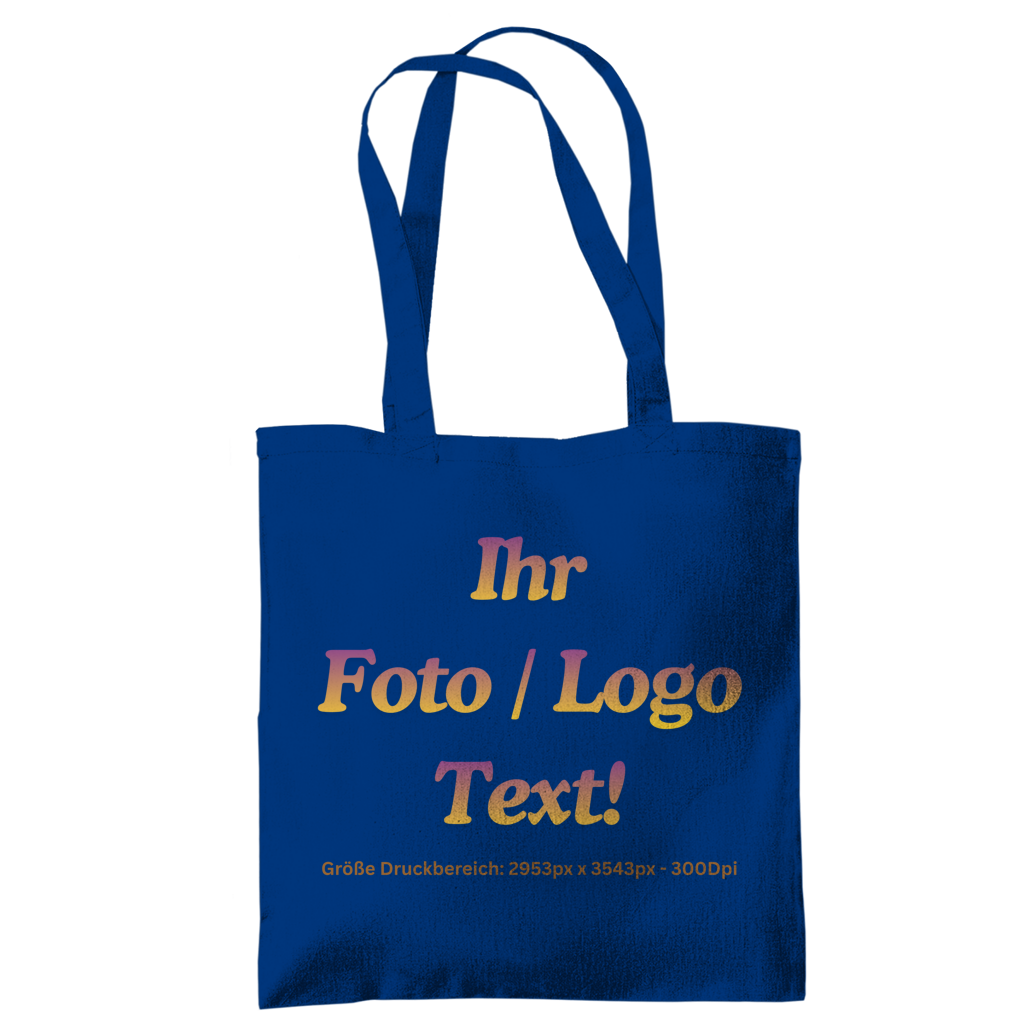 Tragetasche mit ihrem Foto / Text