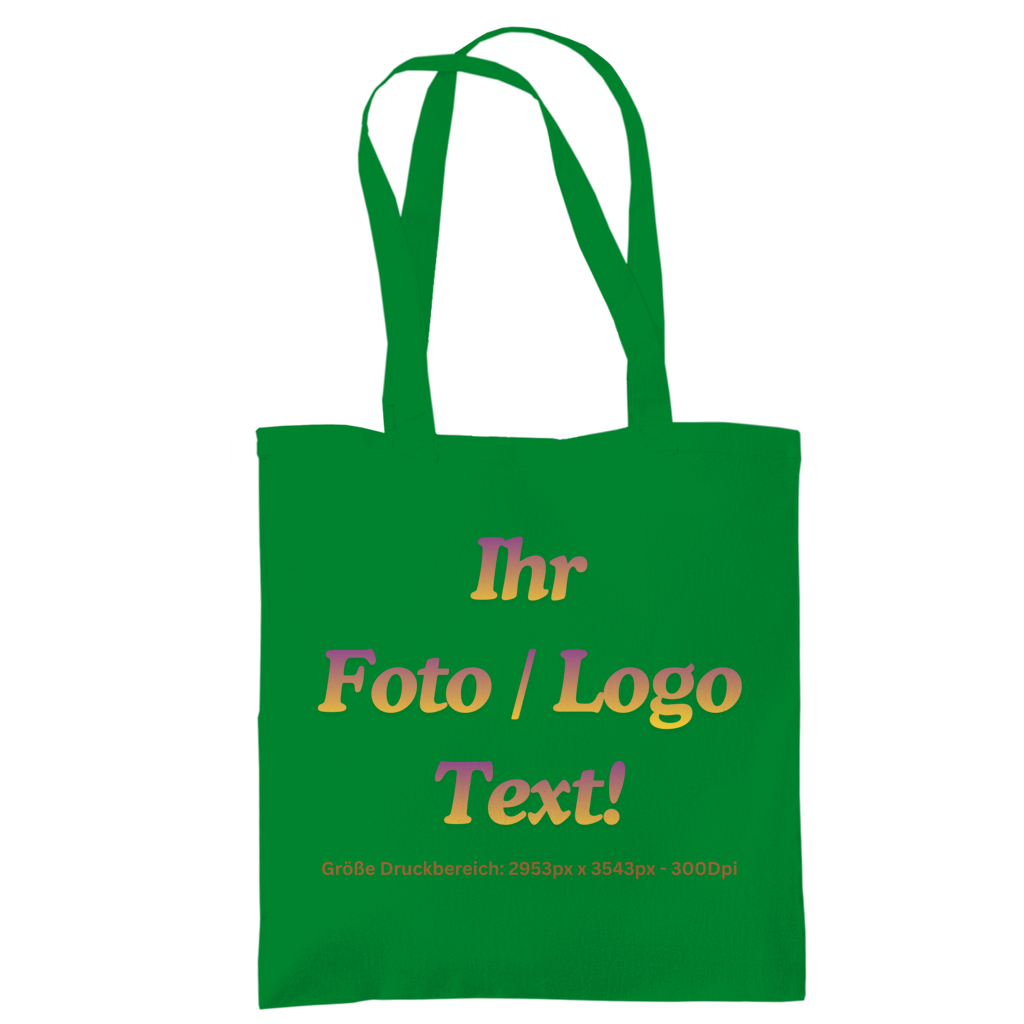 Tragetasche mit ihrem Foto / Text