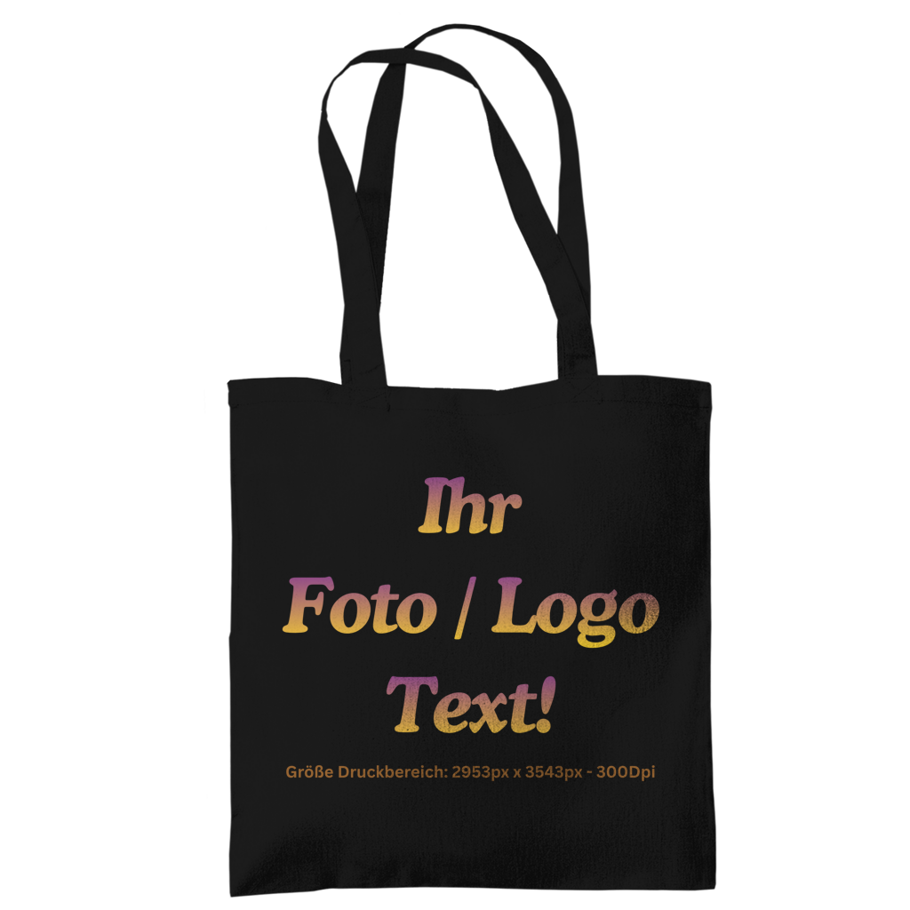 Tragetasche mit ihrem Foto / Text