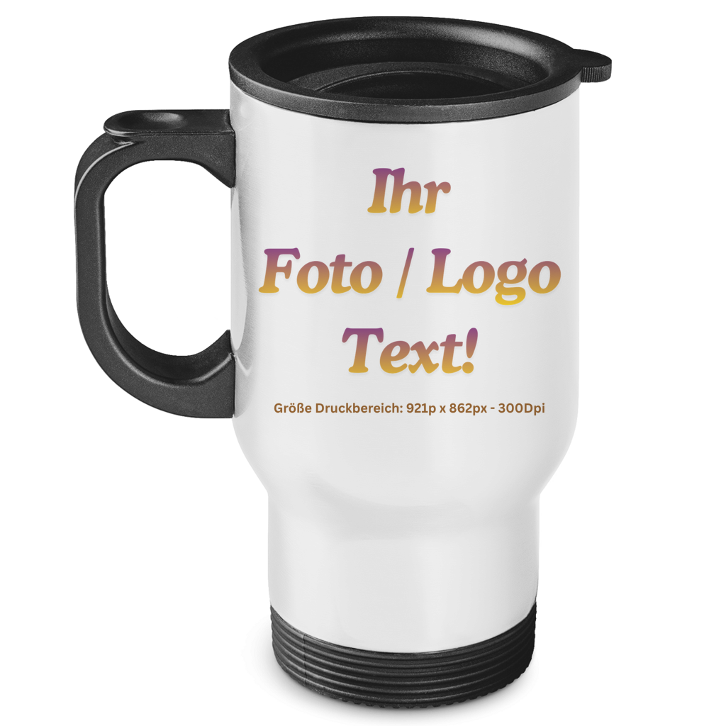 Edelstahl-Thermobecher mit Ihrem  Foto / Text