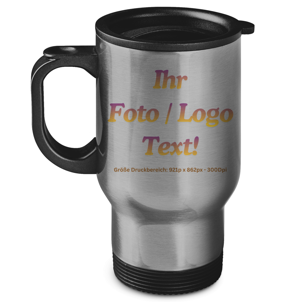 Edelstahl-Thermobecher mit Ihrem  Foto / Text