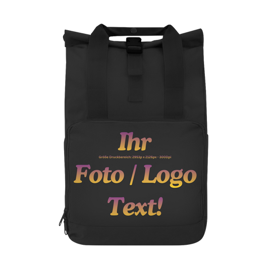 Rucksack mit ihrem Foto / Text