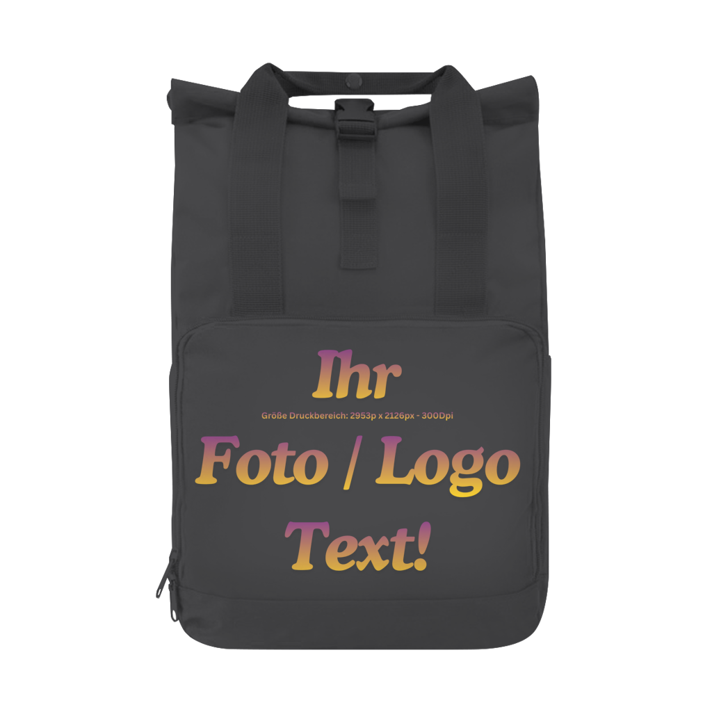 Rucksack mit ihrem Foto / Text