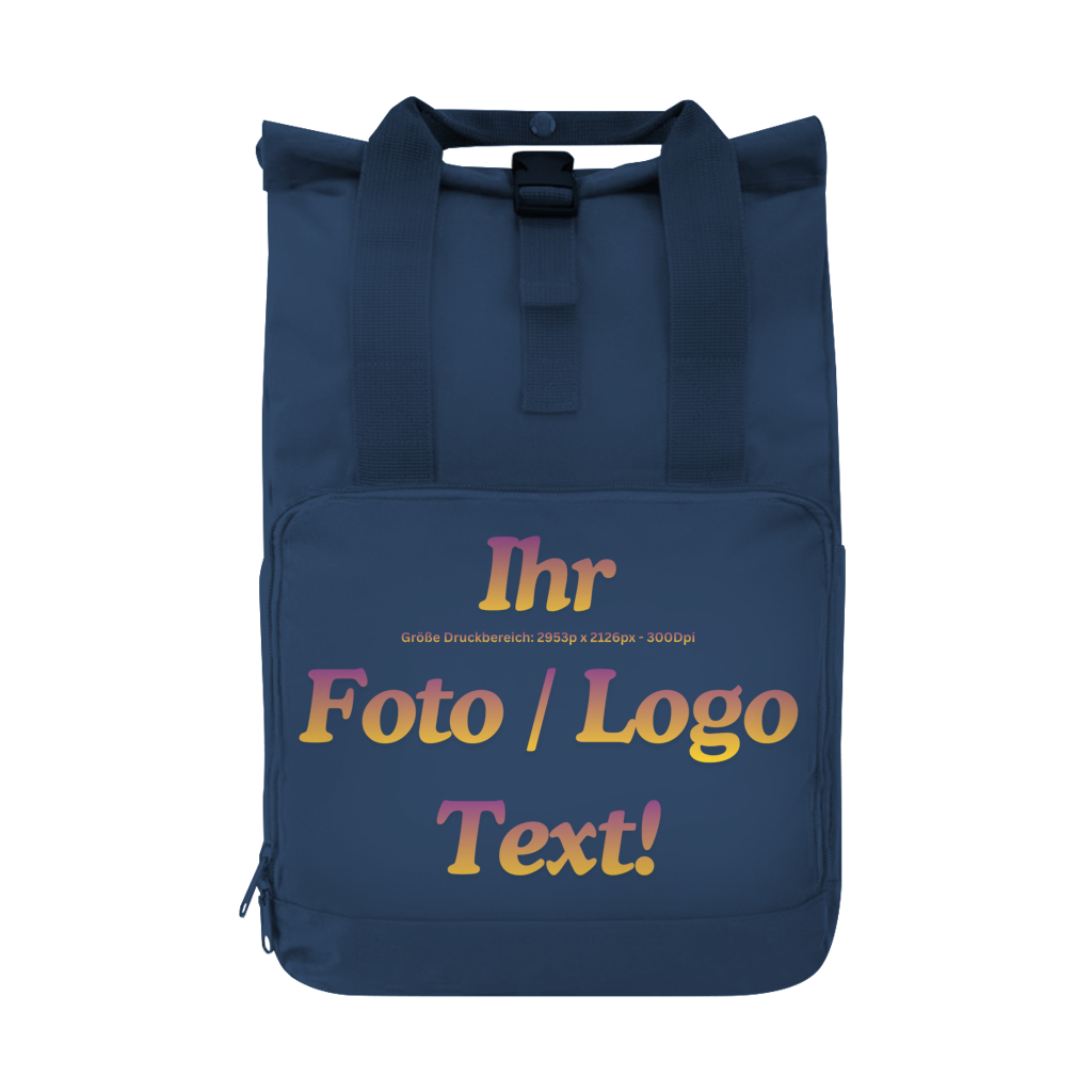 Rucksack mit ihrem Foto / Text