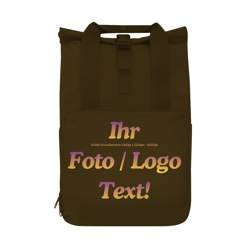 Rucksack mit ihrem Foto / Text