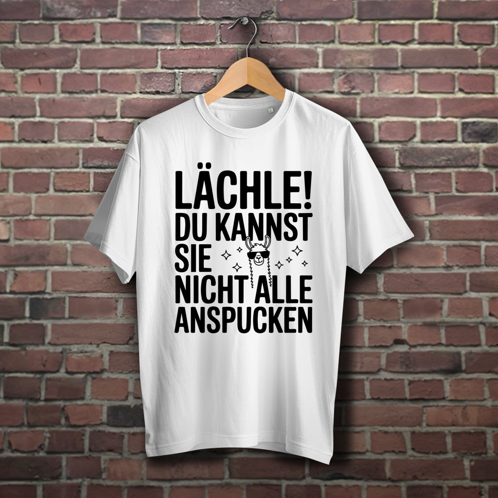 Oversize T-Shirt mit Motiv: Lächle
