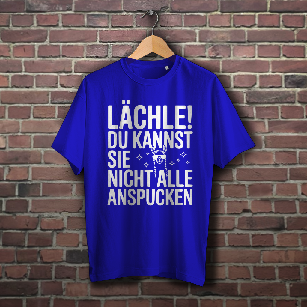 Oversize T-Shirt mit Motiv: Lächle