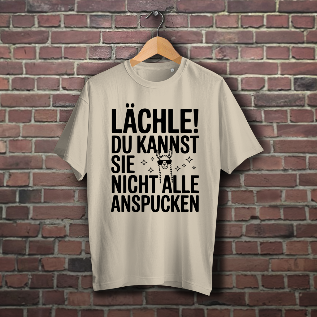 Oversize T-Shirt mit Motiv: Lächle